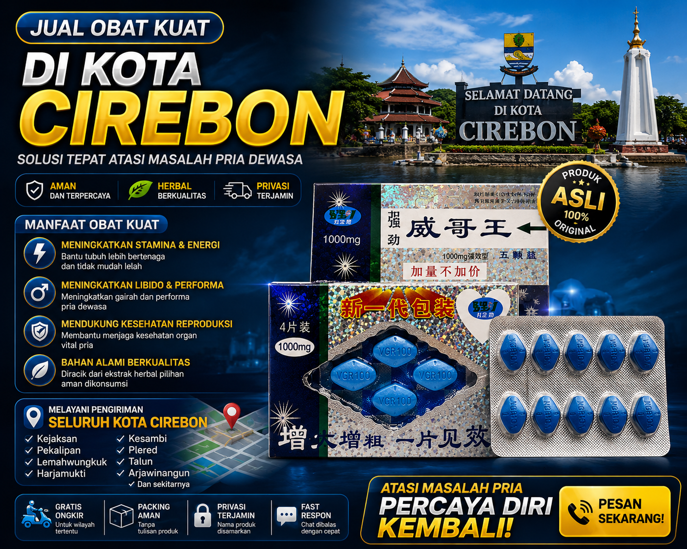 Jual Obat Kuat di Cirebon: Panduan Memilih Produk Herbal Aman & Toko Resmi