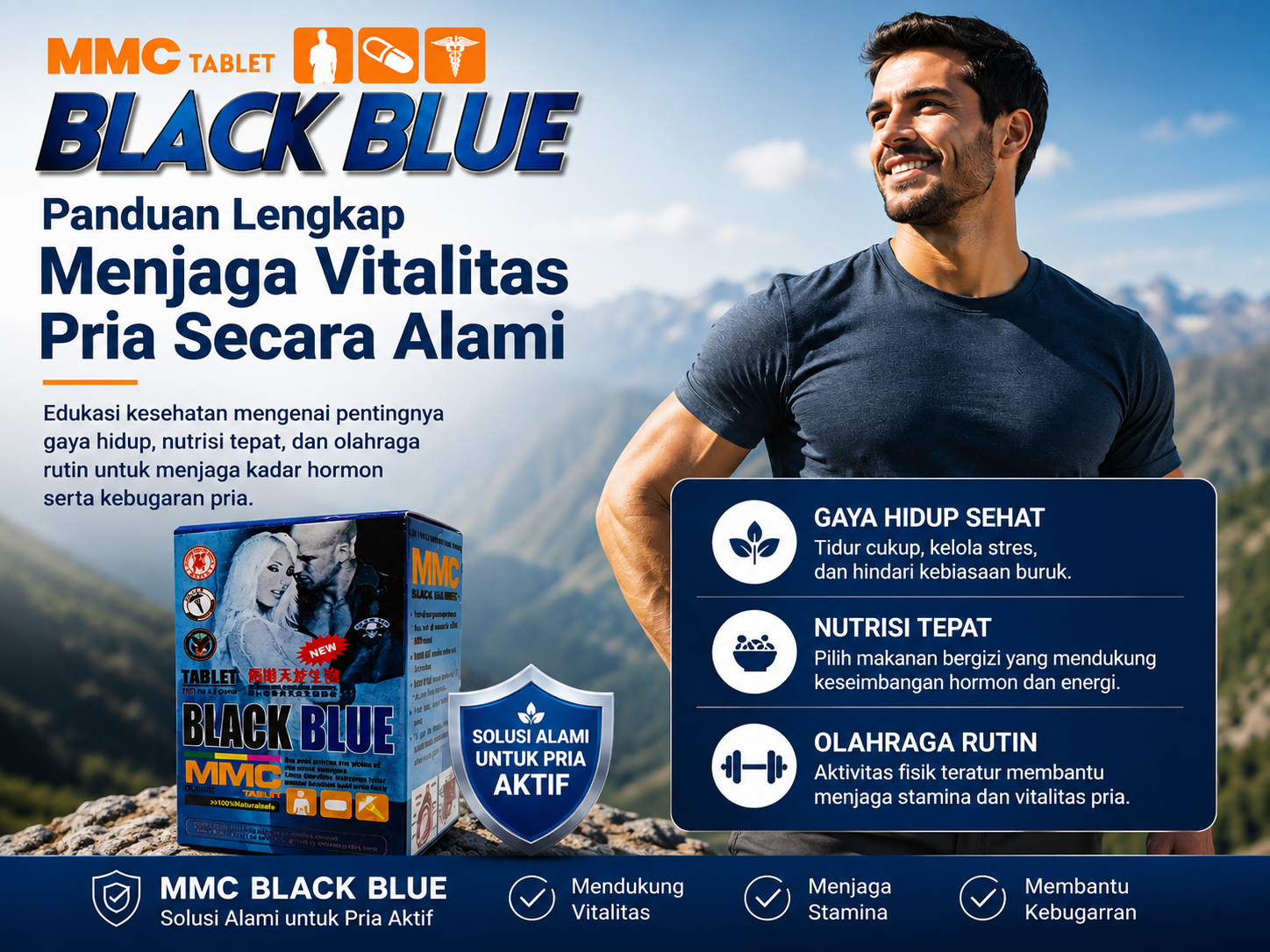 Black Blue MMC: Panduan Lengkap Suplemen Herbal Vitalitas Pria, Manfaat, Cara Kerja, dan Dosis