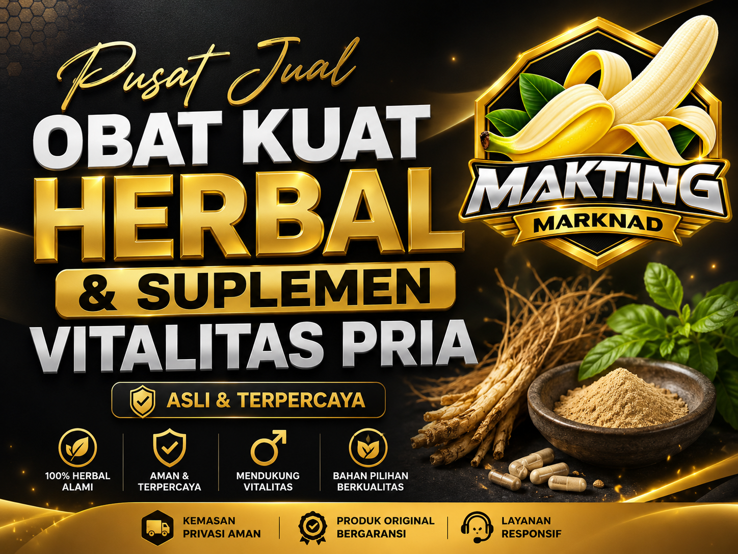 Pusat Jual Obat Kuat Herbal & Suplemen Vitalitas Pria Asli