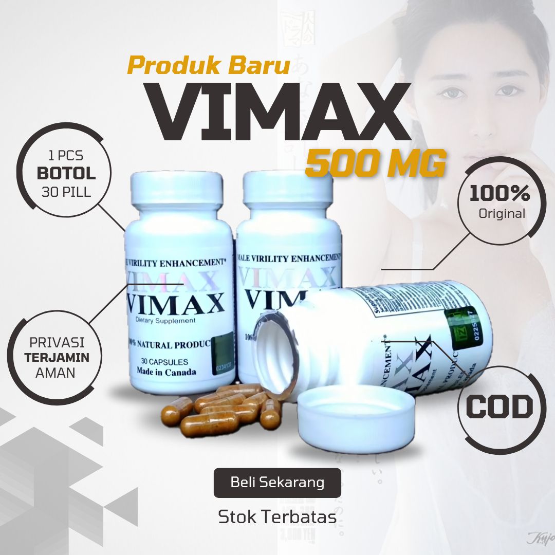 Vimax Kapsul Herbal Asli Original Canada - Suplemen Stamina & Vitalitas Pria Perkasa