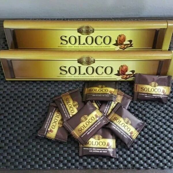 Permen Soloco herbal untuk stamina pria dengan rasa coklat
